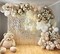 Sand White Gold Balloon Arch Kit, White Beige Chrome Gold Balloons Cream Balloons Metallic Gold Balloons